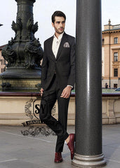 Elegant Royal Black Designer Suits for Wedding Colorado Springs Colorado USA Western Wedding Suits Collection 