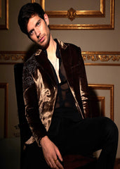 Stylish Tuxedo Suits for Men with Class UK USA Canada Australia Brown Velvet Tuxedo Suits for True Gentlemen