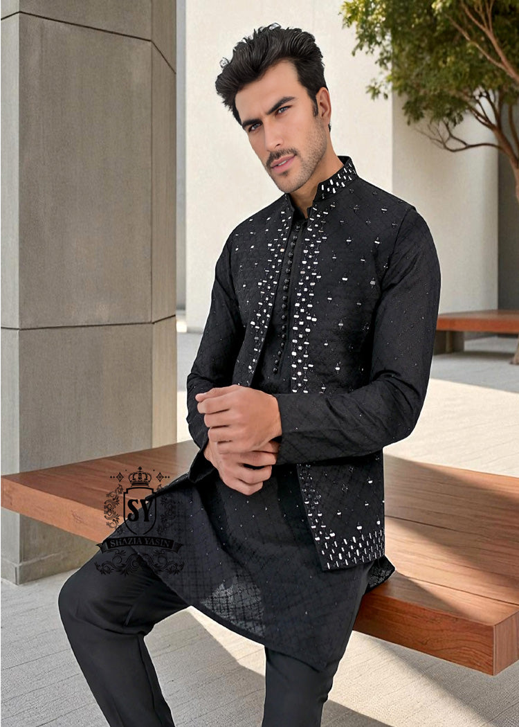 Buy mirror work Men's Suits Waistcoats Online Leicestershire London UK Pakistani Designer Waistcoats Brands in Pakistan