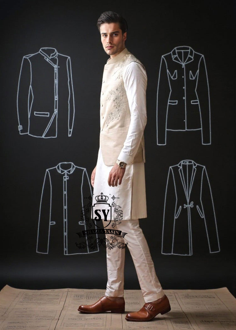 Exquisite Embroidered Waistcoat Suits Alexandria Virginia USA Pakistani Men's Traditional Waistcoats