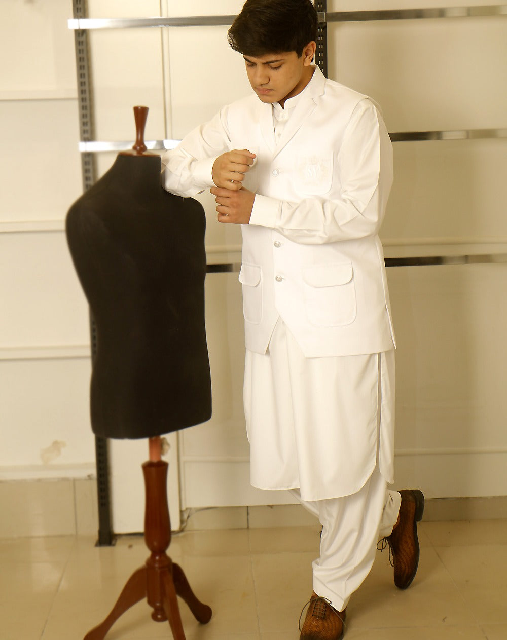 White Waistcoat With Shalwar Kameez Perfect combination of Timeless elegance