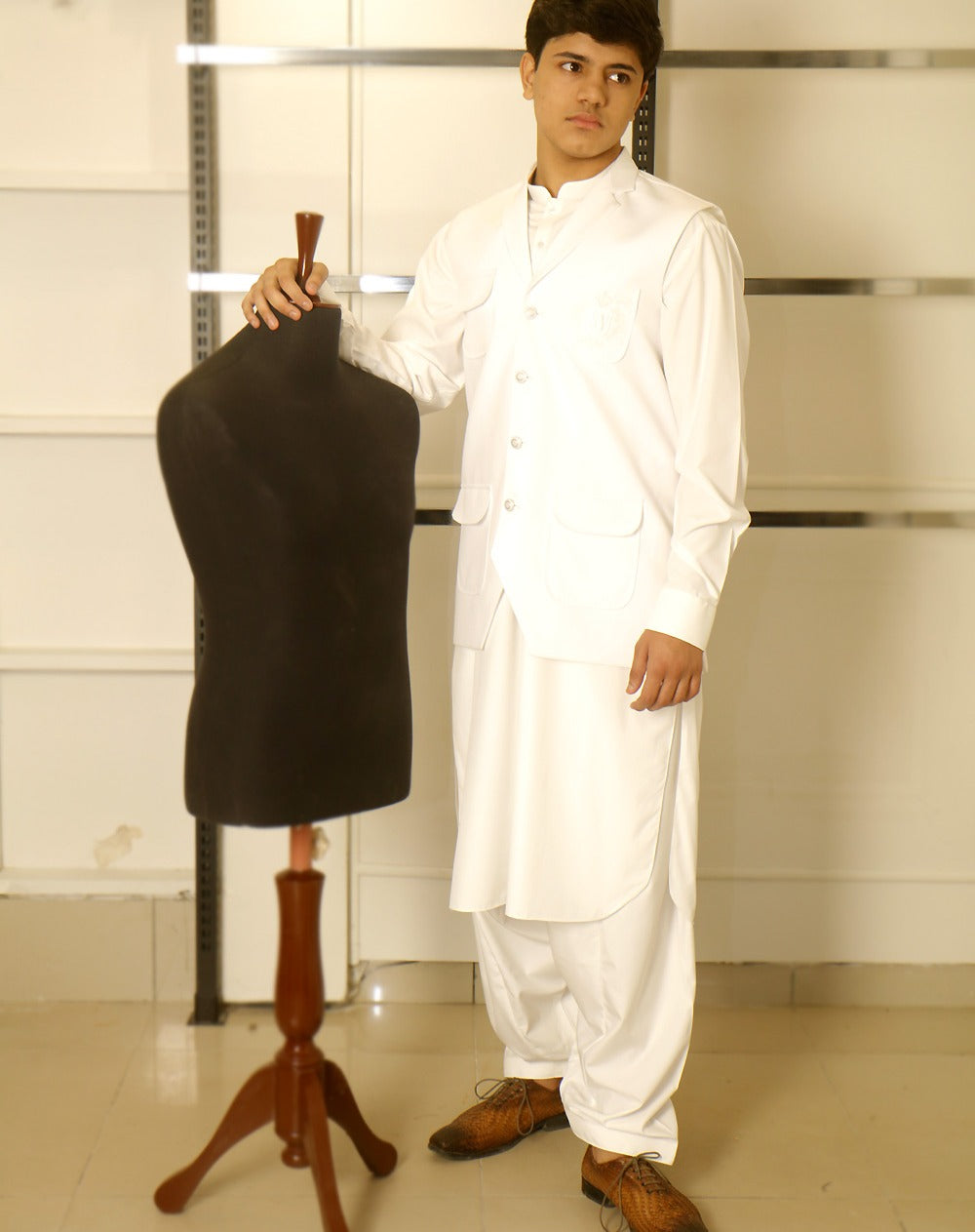 White Waistcoat With Shalwar Kameez Perfect combination of Timeless elegance