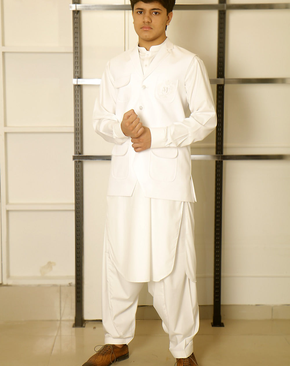 White Waistcoat With Shalwar Kameez Perfect combination of Timeless elegance
