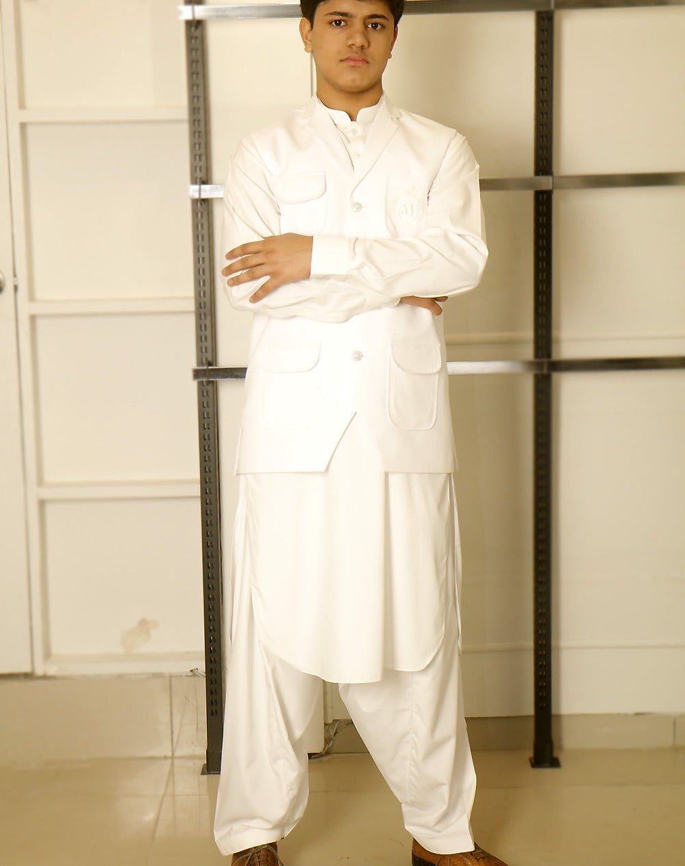 White Waistcoat With Shalwar Kameez Perfect combination of Timeless elegance