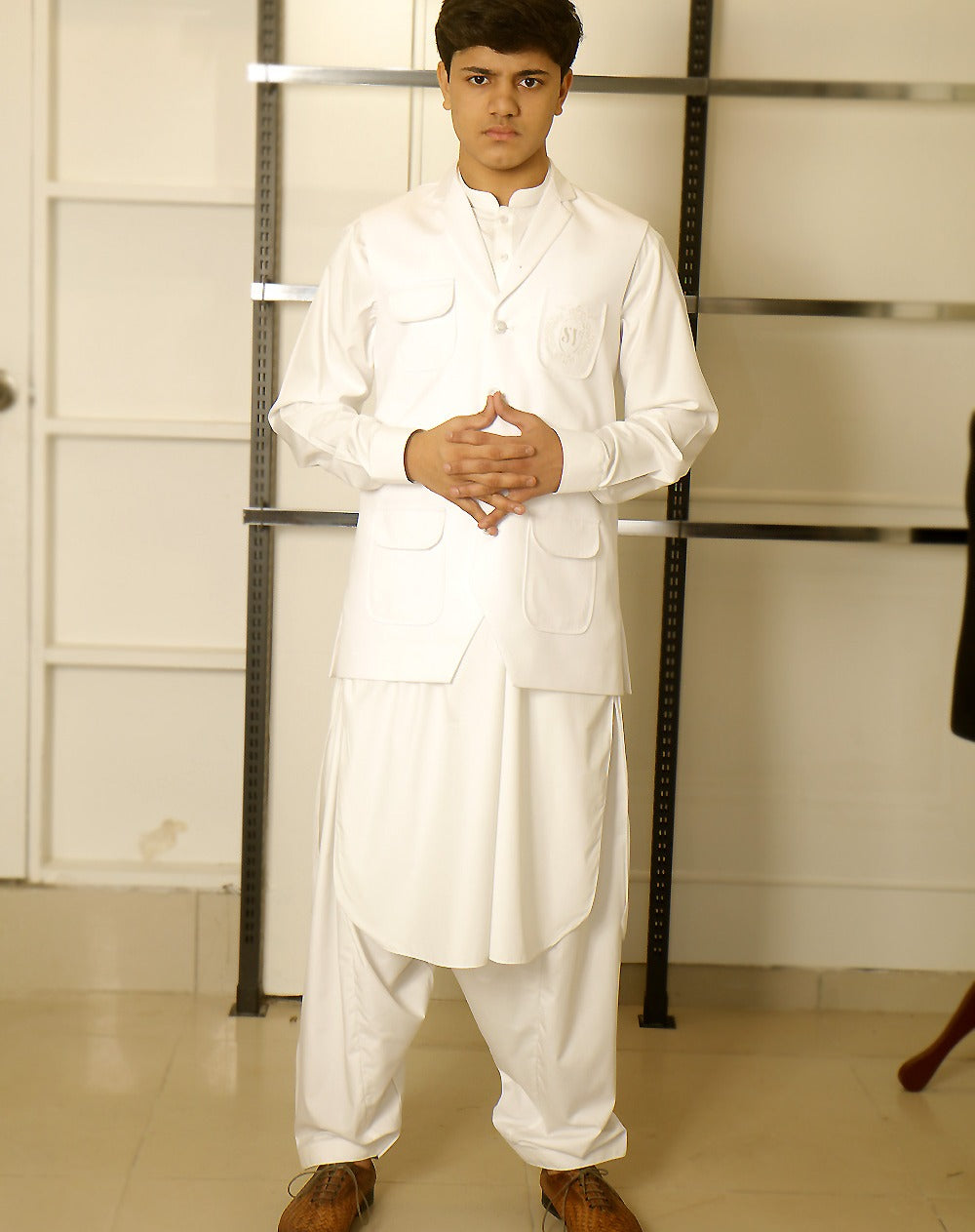 White Waistcoat With Shalwar Kameez Perfect combination of Timeless elegance