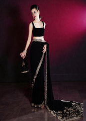 Buy Velvet Saree Dresses Pakistani - Velvet Saree Dress Luxury Designer Clothing | High-End Saree Women Fashion