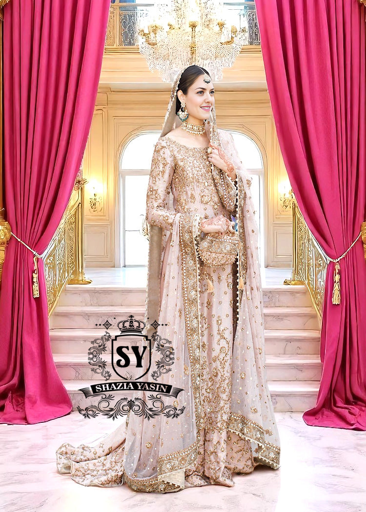 Bridal-Dress-133A Rose Gold Nikkah Dresses Pflugerville Texas USA Luxury Bridal Wear for Your Special Day