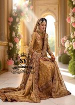 Earth Yellow Bridal Dresses Wedding Reception Dresses Designer Valima Dresses Missouri City Texas USA
