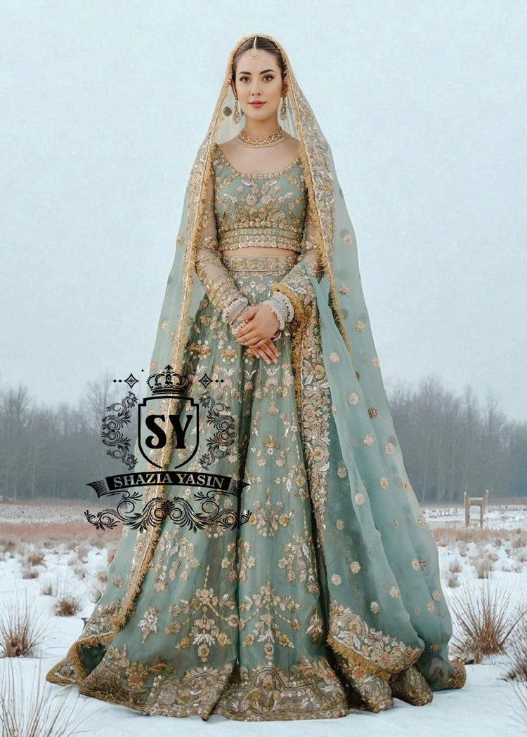 emerald green bridal dresses pakistani Wedding Lehenga Choli Designs Size:12 USA Back To Business: Classic YGroup_2707 Wedding lehenga such as a Reception