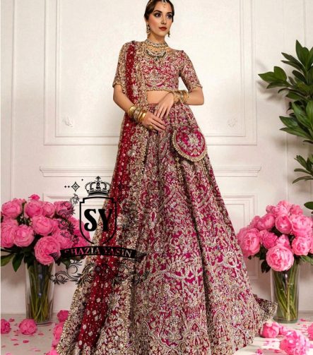 Embellished Lehenga Choli Design for Pakistani Indian Brides Dallas Texas USA Lehenga Choli Designs