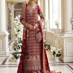 Red Wedding Dresses Colorful Chatta Patti Farshi Lehenga UK USA Canada Indian Pakistani Red Wedding Dresses