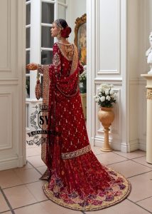 Elegant Red Wedding Dresses Colorful Chatta Patti Farshi Lehenga UK USA Canada Indian Pakistani Red Wedding Dresses