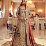 Pakistani Bridal Dress Queen Coral Farshi Lehenga Style Berkeley California USA Long A-Line Shirt Wedding Outfit