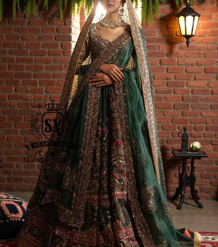 Get the look in this stunning Emerald Luxe Bridal Lehenga Choli with a touch of ruby — the perfect blend of elegance and timeless glamour for your special day.
Let us help you create unforgettable memories with a look that truly shines.