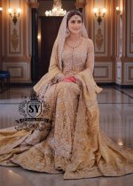 Golden Glow Wedding Dress: A Magical Transformation.
Discover the enchanting Pishwas Wedding Dress that blends timeless elegance with modern farshi lehenga design. Perfect for the sophisticated bride!