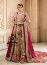 Unleash your inner star with our exquisite haute couture wedding dress, where modern elegance meets sophisticated warmth! This stunning Pishwas is designed to make you feel like royalty, with its delicate hand-embroidered technique and dramatic farshi Lehenga.