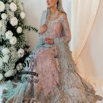 You can conquer the world! Exclusive Bridal dress style with perfect Lehenga lines. Underline your status with Fair Pink Wedding dress.