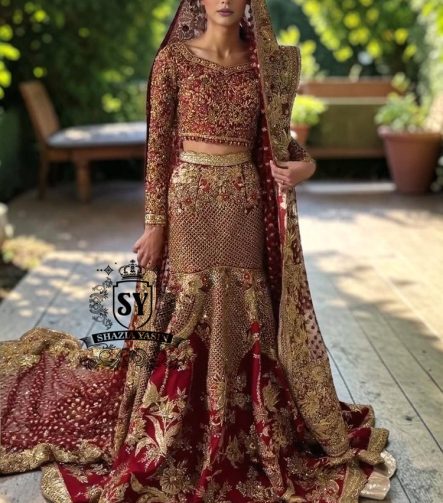 Obsessed with this sweetheart neckline glitter bridal dress. The cathedral train adds the perfect touch of elegance. The delicate shimmer and flattering lehenga silhouette make it a dream for any bride. Perfect for a romantic ceremony or a grand celebration.