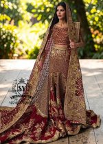 Obsessed with this sweetheart neckline glitter bridal dress. The cathedral train adds the perfect touch of elegance. The delicate shimmer and flattering lehenga silhouette make it a dream for any bride. Perfect for a romantic ceremony or a grand celebration.