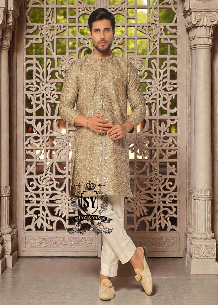 Kurta-Suits-15A Unmistakable from every angle. A Kurta designed to leave an unforgettable impression.
The allure of details, the quality of materials, and the unmistakable style of Eid Special.