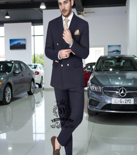 Men's Suit - Navy Suit - Modern Slim Fit - High-Quality Material - Ideal for Business Occasions UK USA Canada Australia