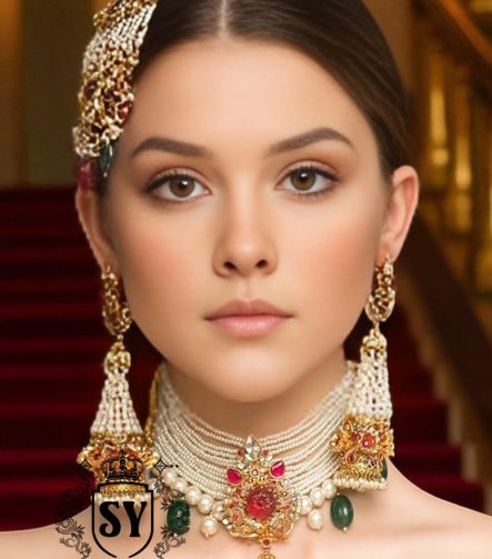 Large, striking jewelry 925 Sterling Silver Pearl Choker, Jhoomar and Jhumki Princeton New Jersey NJ US Gold Plated Jewellery Sets