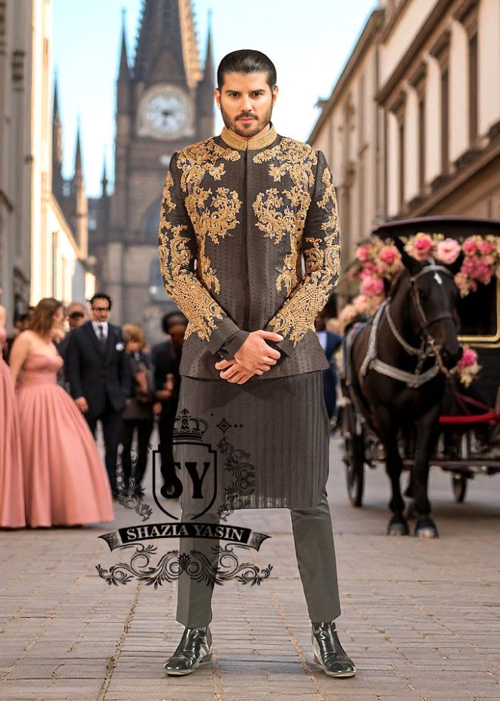 Prince Coat set is a showstopper for weddings, receptions, and cultural festivities, redefining luxury menswear, creating an aura of regal charm