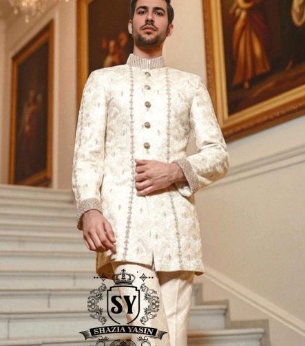 Stylish Embroidered Mens Prince Coat Michigan Virginia USA Long Prince Coat For Wedding Reception
