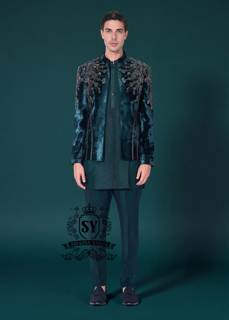PrinceCoat335A Latest Velvet Embellished Prince Coat Designs Alexandria, Virginia, USA Custom Men's Prince Coats: Tailoring Excellence