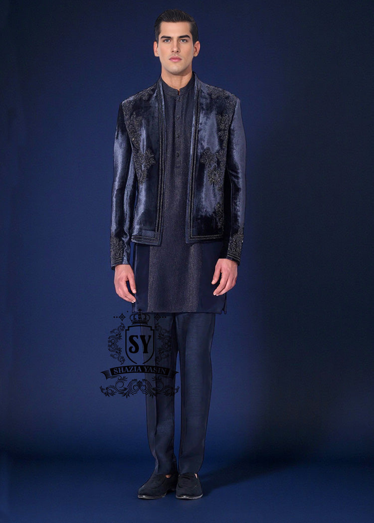 PrinceCoat336A Groom's Prince Coat Men's formal Prince Coat suit Manhattan New York USA Designer Prince Coat Pakistani
