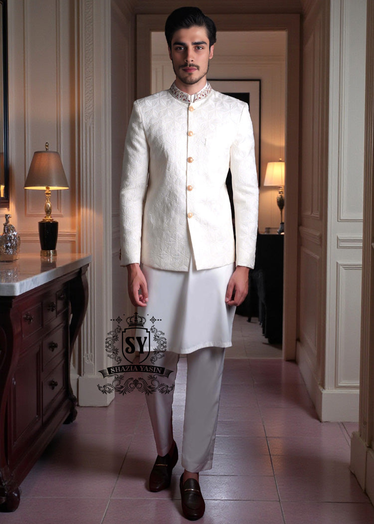 PrinceCoat340A Hand Embellished Prince Coat Perth Australia Pakistani Handwork Prince Coat Suits Kurta Combinations