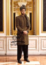 Exquisite Embellished Black Sherwani Beverly Hills California CA USA Beautiful Groom Sherwani for Mens
