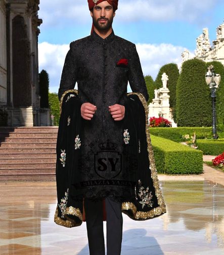 Stylish Embellished Sherwani Suits for Groom Letchworth UK Luxury Mens Sherwani Suits UK