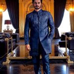 Awesome Cool Black Jamawar Sherwani Fitzroy Victoria Embellished Sherwani For Groom Australia