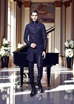Pakistani Elegant Black Sherwani Sydney Australia Latest Menswear Sherwani Collection