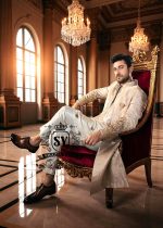 Buy Men's Wedding Sherwani Online Bradford London UK Shop designer Embellished Banarsi sherwani for groom