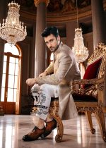 Buy Men's Wedding Sherwani Online Bradford London UK Shop designer Embellished Banarsi sherwani for groom