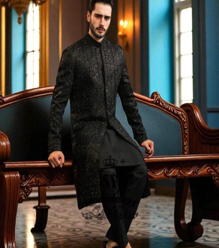 Elegant + romantic + modern + innovation = The perfect sherwani for an exceptional groom in UK, USA, Canada, Australia