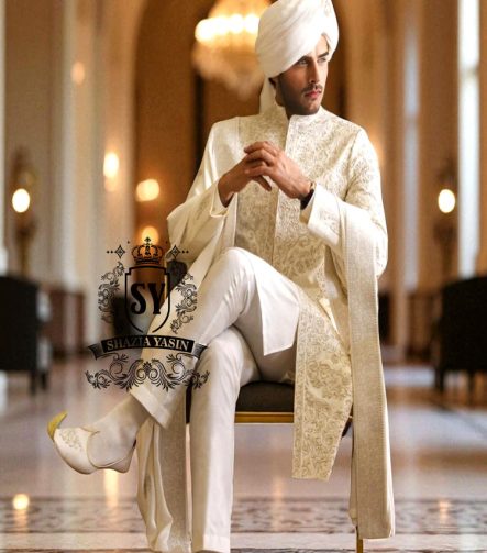 Premium Embroidered Sherwani for Groom Beverly Hills California CA USA Traditional Pakistani Sherwani for Groom Wedding Suits