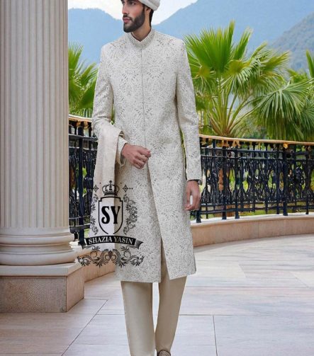 Shop Latest Sherwani Designs for Groom Rochester New York USA Traditional Pakistani Sherwani Wedding Dresses