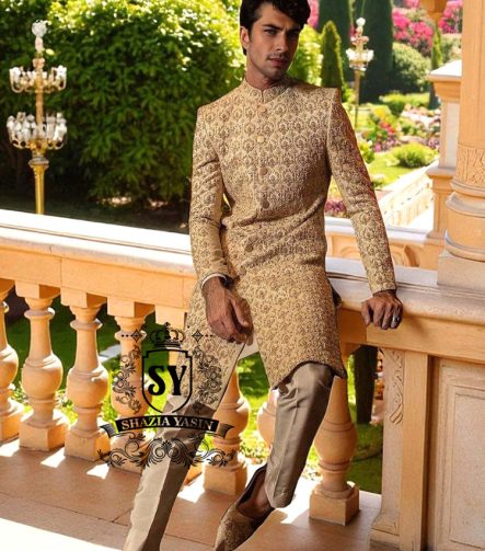 Pakistani Designer Groom Sherwani Boxboro Massachusetts USA Buy Wedding Sherwani For Groom Online 2025