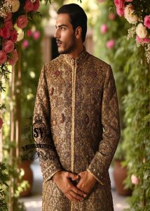 Buy Luxury Men's Sherwani for Wedding, Pakistani Sherwani, Designer sherwani for men, Sherwani with turban in Toronto Canada