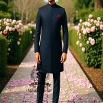 Premium Italian Suiting Plain Sherwani Perth Australia Buy Designer Sherwani Blue Designer Sherwani