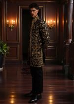 The elegance of a Sherwani, the quintessential men's Sherwani suit, a piece of tailor-made class, a garment to wear like a second skin on special occasions, events, or your wedding day.