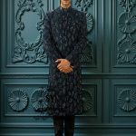 Majestic Blue Sherwani is a symbol of refinement and royal elegance, a timeless classic especially when we talk about wedding sherwani suits.