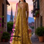 Pakistani Angrakha Frock Houston Texas TX USA Buy Angrakha Frocks Wedding Mehndi Dholki Dresses