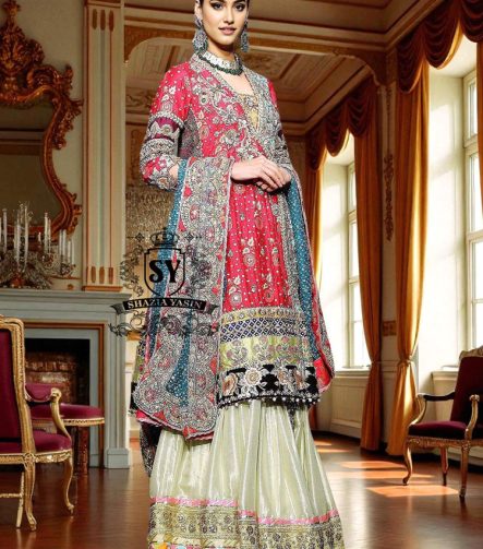Latest Angrakha for Wedding Lincolnwood Illinois USA Buy Pakistani Sharara for Wedding