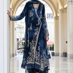 Flourishing Embellished Angrakha Style Velvet Dress
