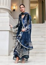 Flourishing Embellished Angrakha Style Velvet Dress - Image 3