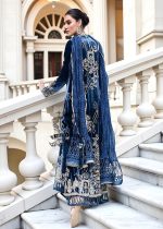 Flourishing Embellished Angrakha Style Velvet Dress - Image 4